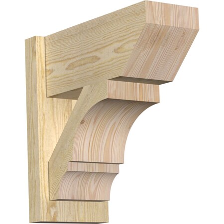 Ekena Millwork Balboa Slat Rough Sawn Outlooker, Douglas Fir, 8"W x 18"D x 18"H OUT08X18X18BOA06RDF
